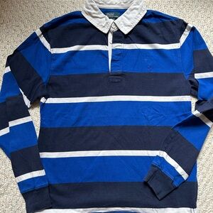 Ralph Lauren Boy’s Blue and White Striped Polo Shirt